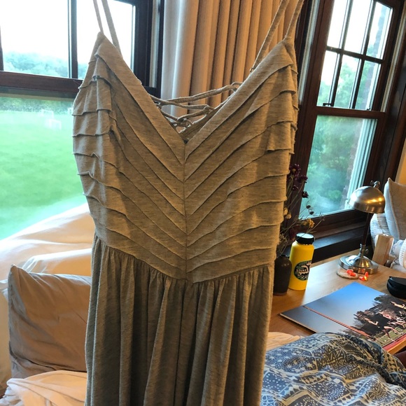 Kimchi Blue grey ruffle tie back mini dress - Picture 4 of 4